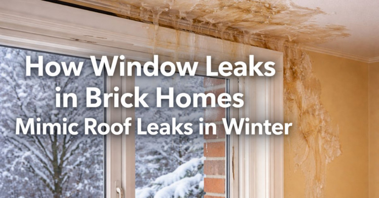 How Window Leaks in Brick Homes Mimic Roof Leaks in Winter