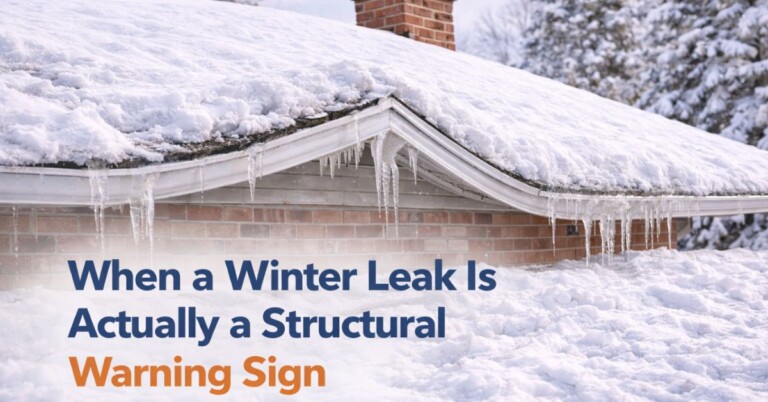 When a Winter Leak Is Actually a Structural Warning Sign