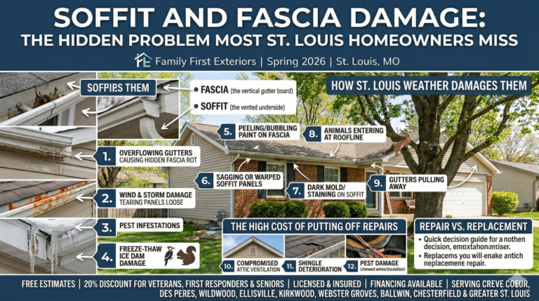 Soffit and Fascia Damage: The Hidden Problem Most St. Louis Homeowners Miss